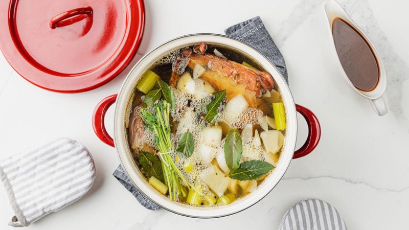 homemade turkey stock