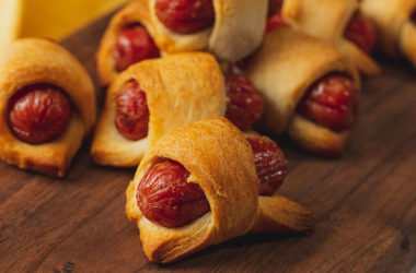 mini hot dogs in a blanket