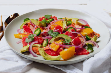 salmon citrus and avocado