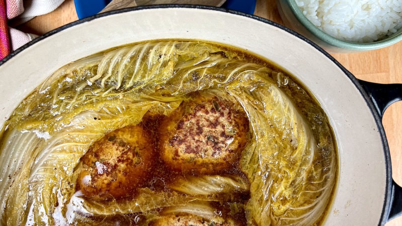 meatballs and cabbage soup