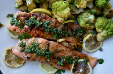 salmon with salsa verde