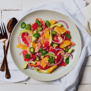 slow roasted salmon citrus avocado