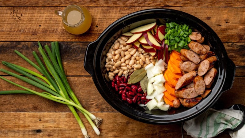 apple sausage and beans stew