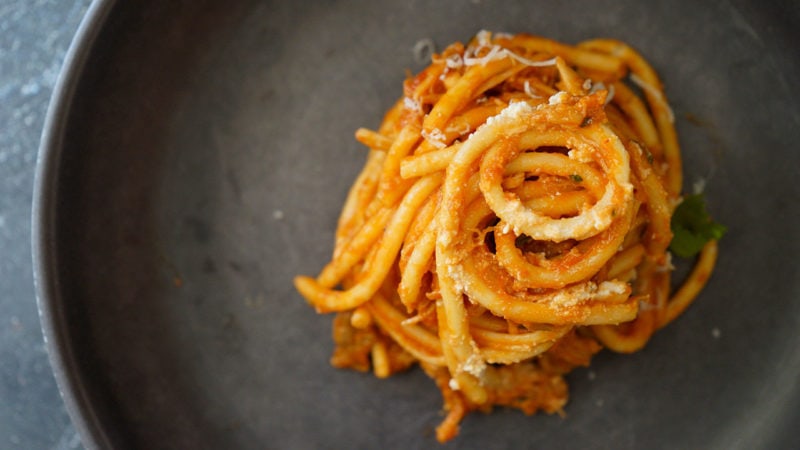 al dente pasta with chicken ragu homemade
