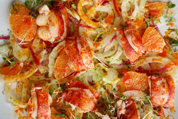 lobster salad with fennel and orange