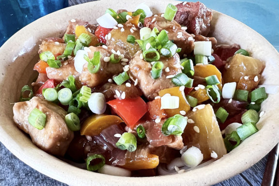 pineapple pork bowl