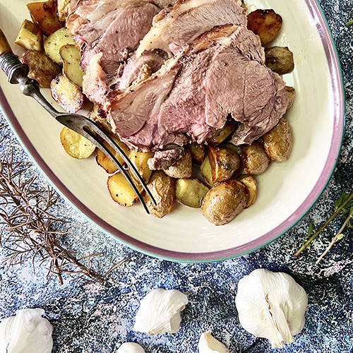 roasted lamb and lemon potatoes