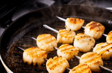 Grilled scallops