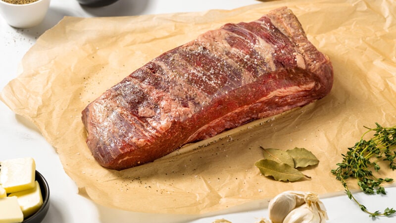 brisket on a parchment paper