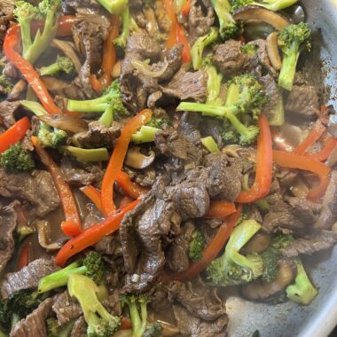 Beef & Shiitake-Broccoli Stir Fry