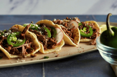 beef tacos on a plate