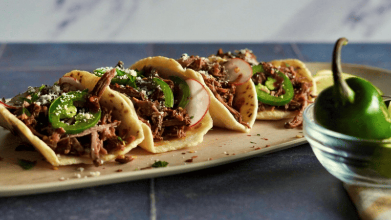 beef tacos on a plate