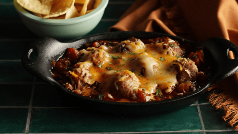 meatball skillet with sauce