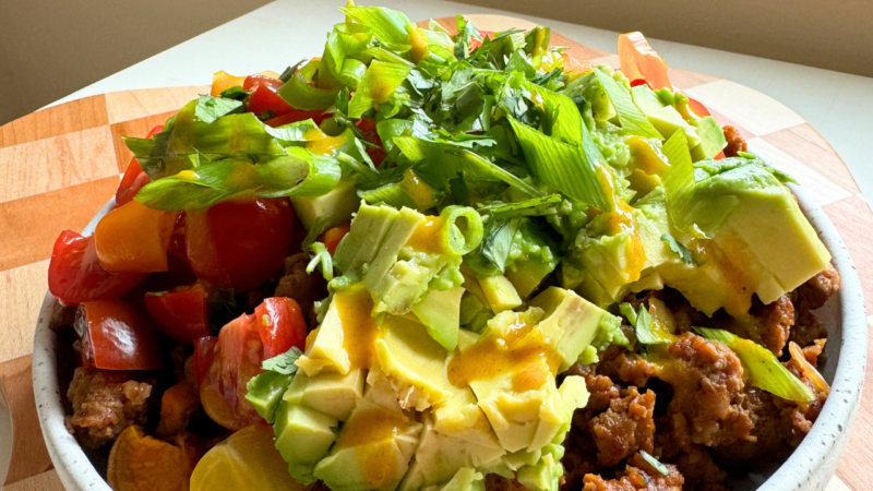 chorizo filled with vegetables pork and egg