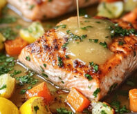 Lemon Garlic Butter Salmon with Seasonal Vegetables